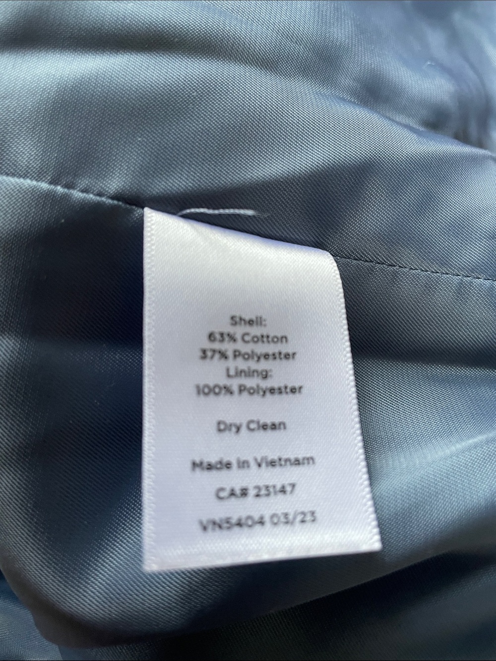 Talbots blue tweed lady jacket blazer with a silver tone button front - Picture 8 of 8
